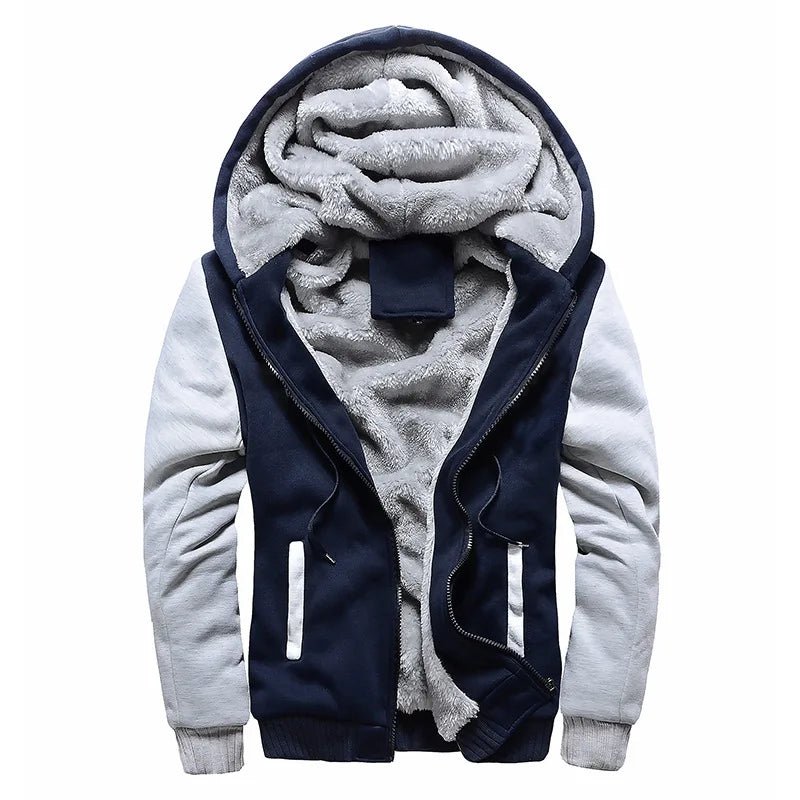 Men’s Camouflage Winter Jacket – Thick Fleece Hooded Coat for Casual Streetwear - TREND HAUSE