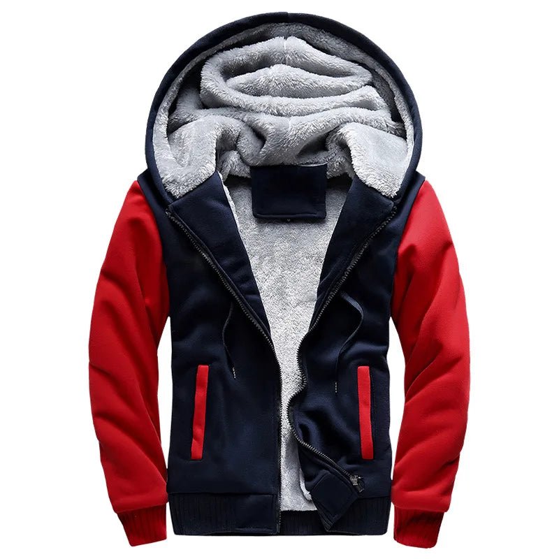 Men’s Camouflage Winter Jacket – Thick Fleece Hooded Coat for Casual Streetwear - TREND HAUSE